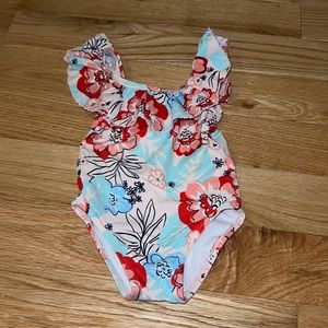 Janie and Jack | 12-18 month toddler girls pink floral swim